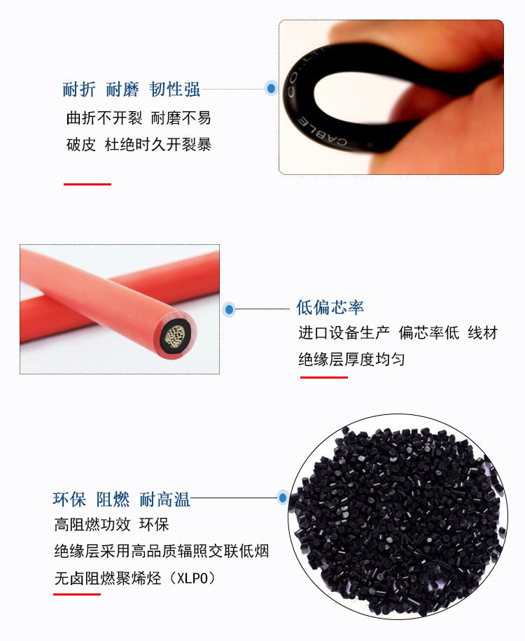 ALLMEJORES Solar PV cable Red blak cable for solar panel system 1500v 4mm2 /6mm2 (12/10AWG )TUV UL approval 10m/Roll PRIME RJ SOLAR PH