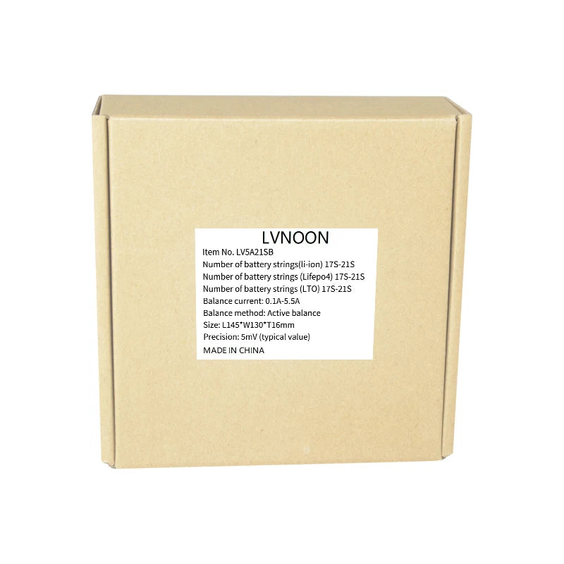 LVNOON 5.5A Active Equalizer Board LV5A21SB for NCM Li-onLifepo4 LTO Lithium Battery 5mV Precision 17S-21S 72V