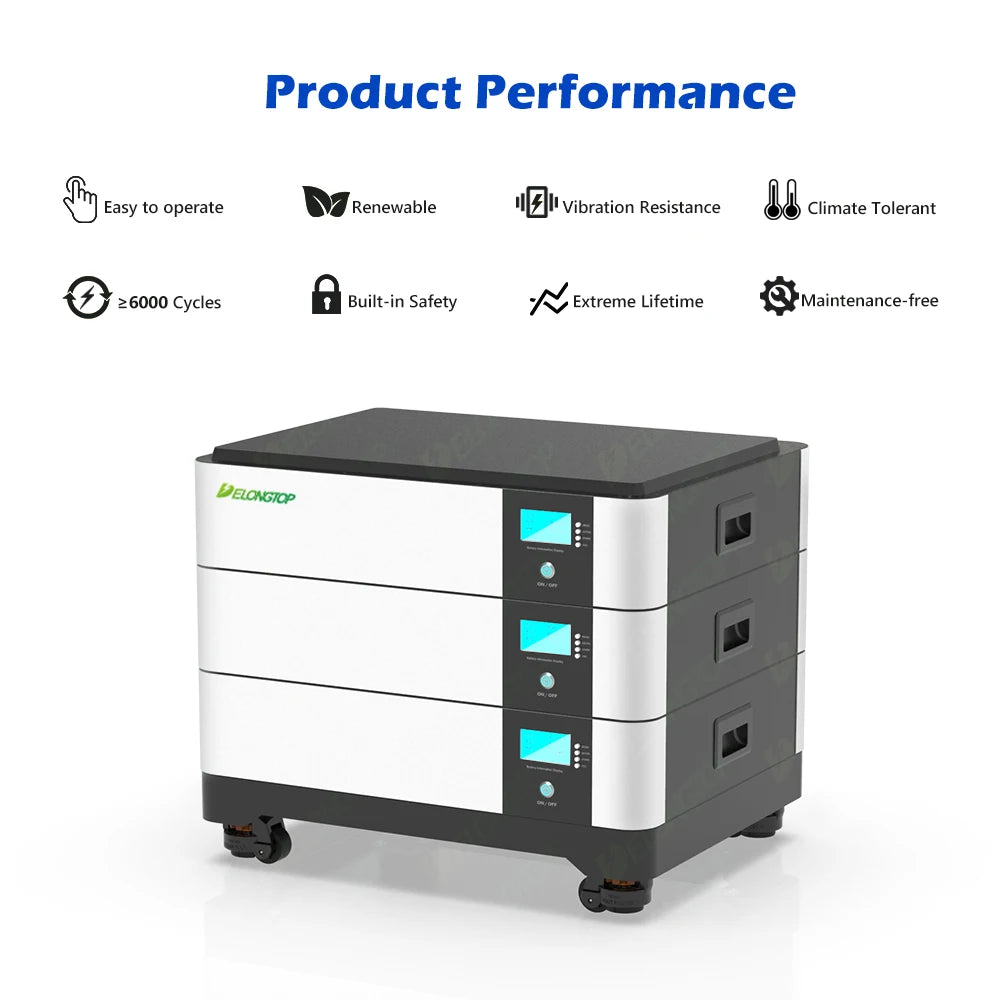 EU Warehouse Rack-Mounted Home Solar Energy System 48V Lithium Battery Pack Lifepo4 48v 100Ah 200ah 300ah 51.2v 5KWH 10kwh 15kwh