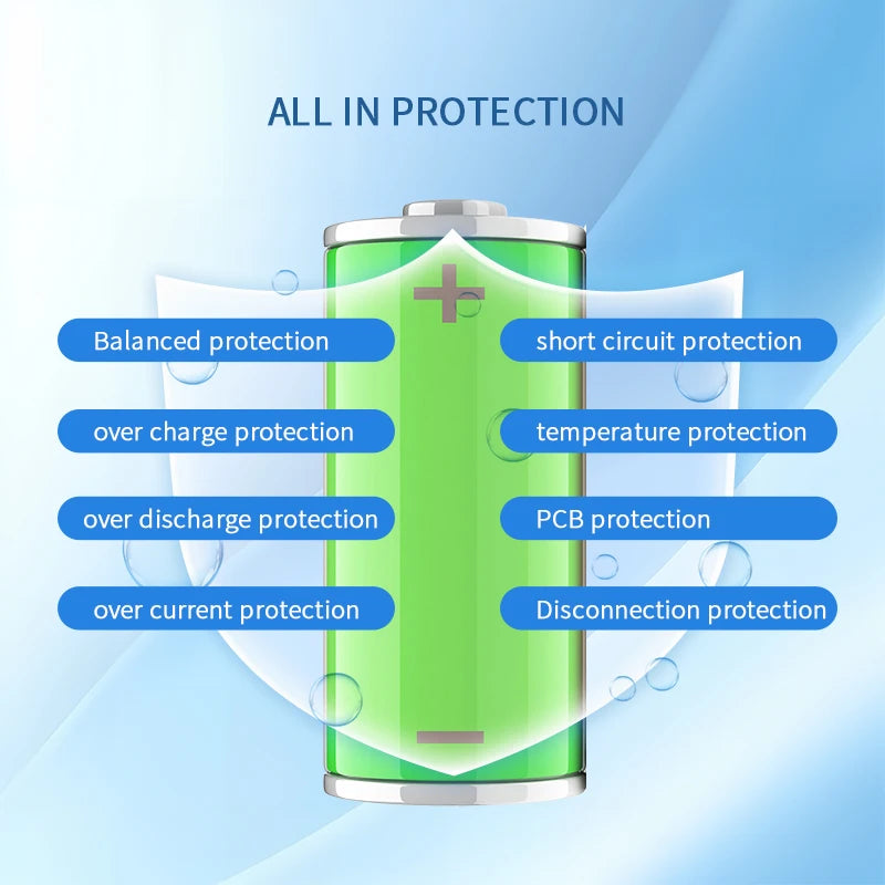 US Stock Inverter BMS for Li-ion NCM LFP LiFePo4  Battery 8S 10S 12S 14S 16S 48V 51.2V 100A  PB1A16S100A 8-16S
