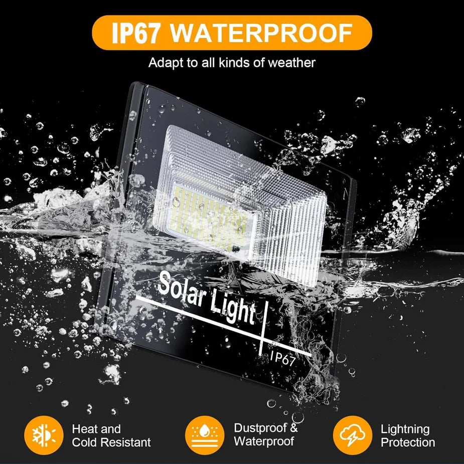 KCOIIFUN 30W Solar LED Flood Light Reflector Spotlight Remote Control Garden Street CCC EMC ROHS GS