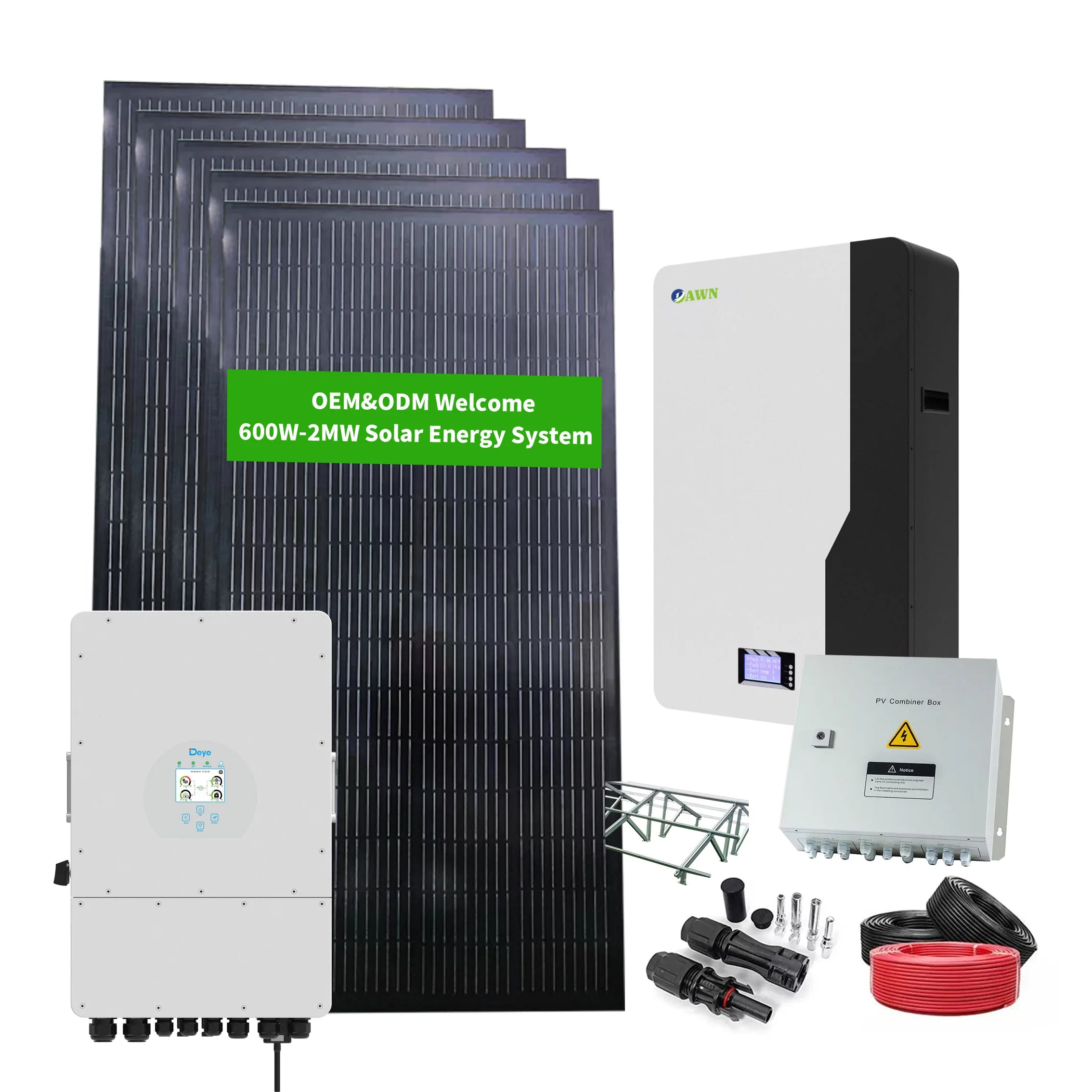 Complete 3000w 4000w 5000w 6kw 6000w Solar System Kit Hybrid 6KVA Solar Panel Kit for Home Use Photovoltaic Power System