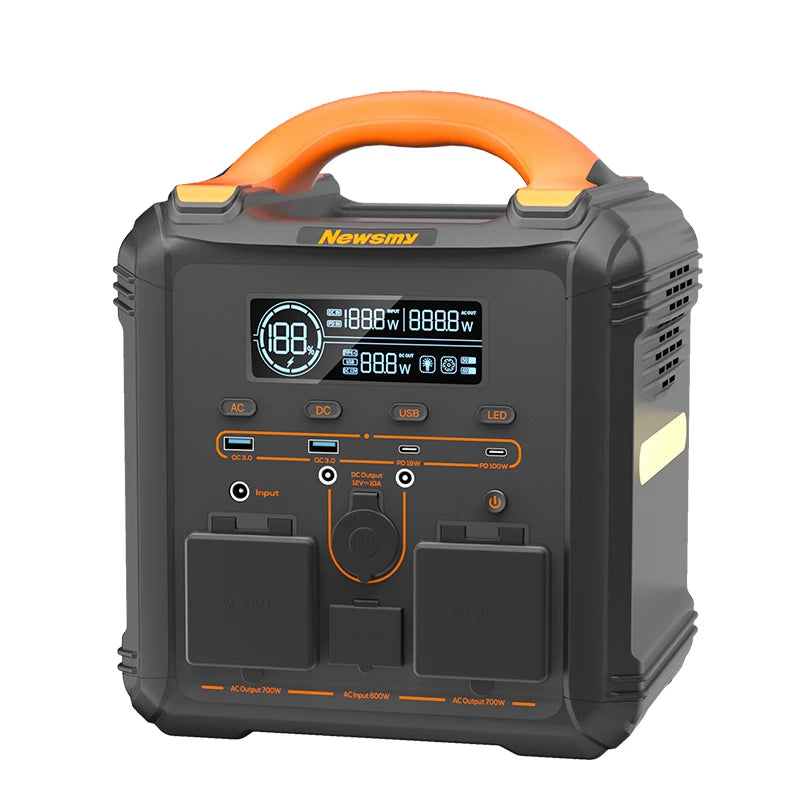 Newsmy Free Energy Generator 700w Solar Panel Outdoor Camping Solar Portable Power Banks Power Station Energy Storage Battery PRIME RJ SOLAR PH