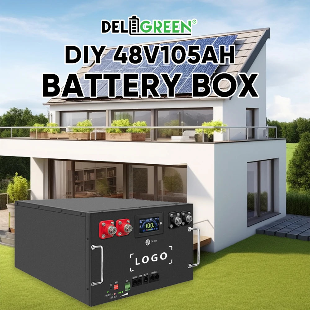 EU/PL Stock 105ah Battery 48V 51.2V LiFePO4 Space-Saving JK BMS Stackable Battery Kit for Solar Power Storage System