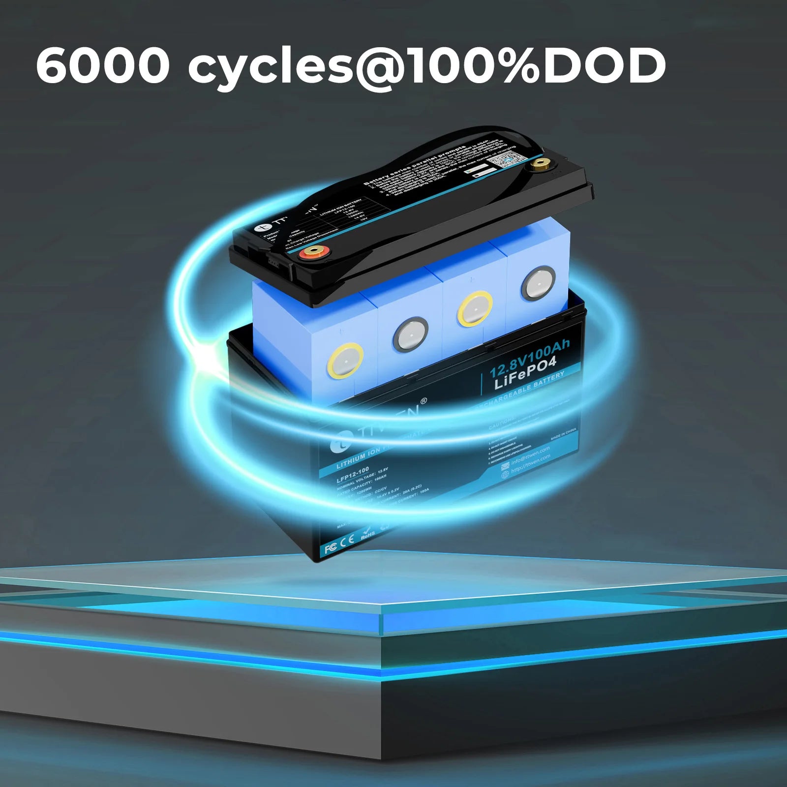 EU STOCK FREE TAX LiFePO4 Bluetooth 12V 100Ah 200Ah Battery Pack 12V Lithium Portable Power Station for Outdoor Boat