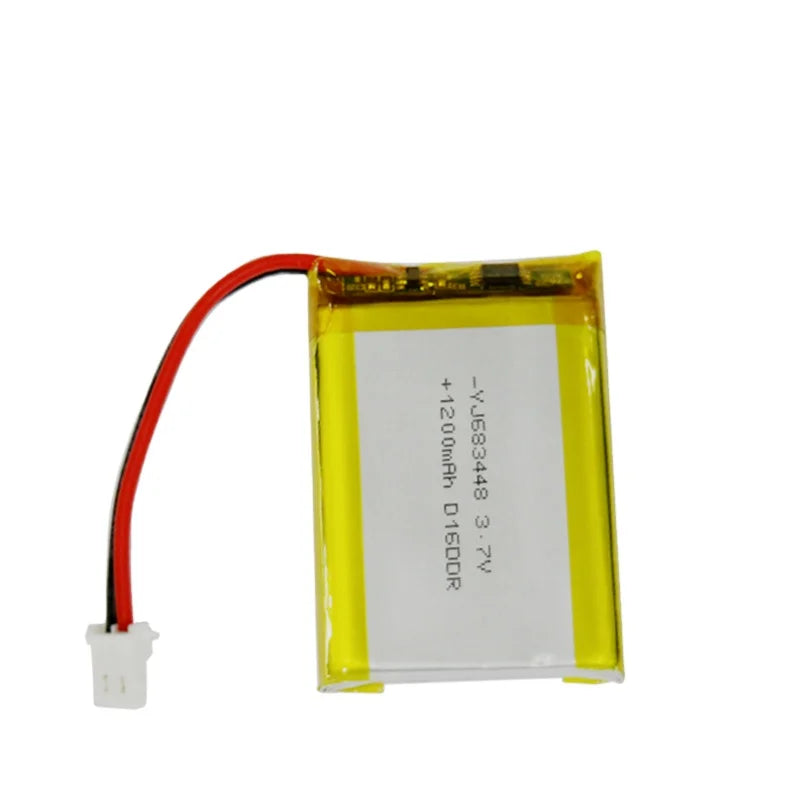 Customized Size 683448 Lithium Battery 3.7V 1200Mah Rechargeable Battery  for Pulse Therapy Instrument