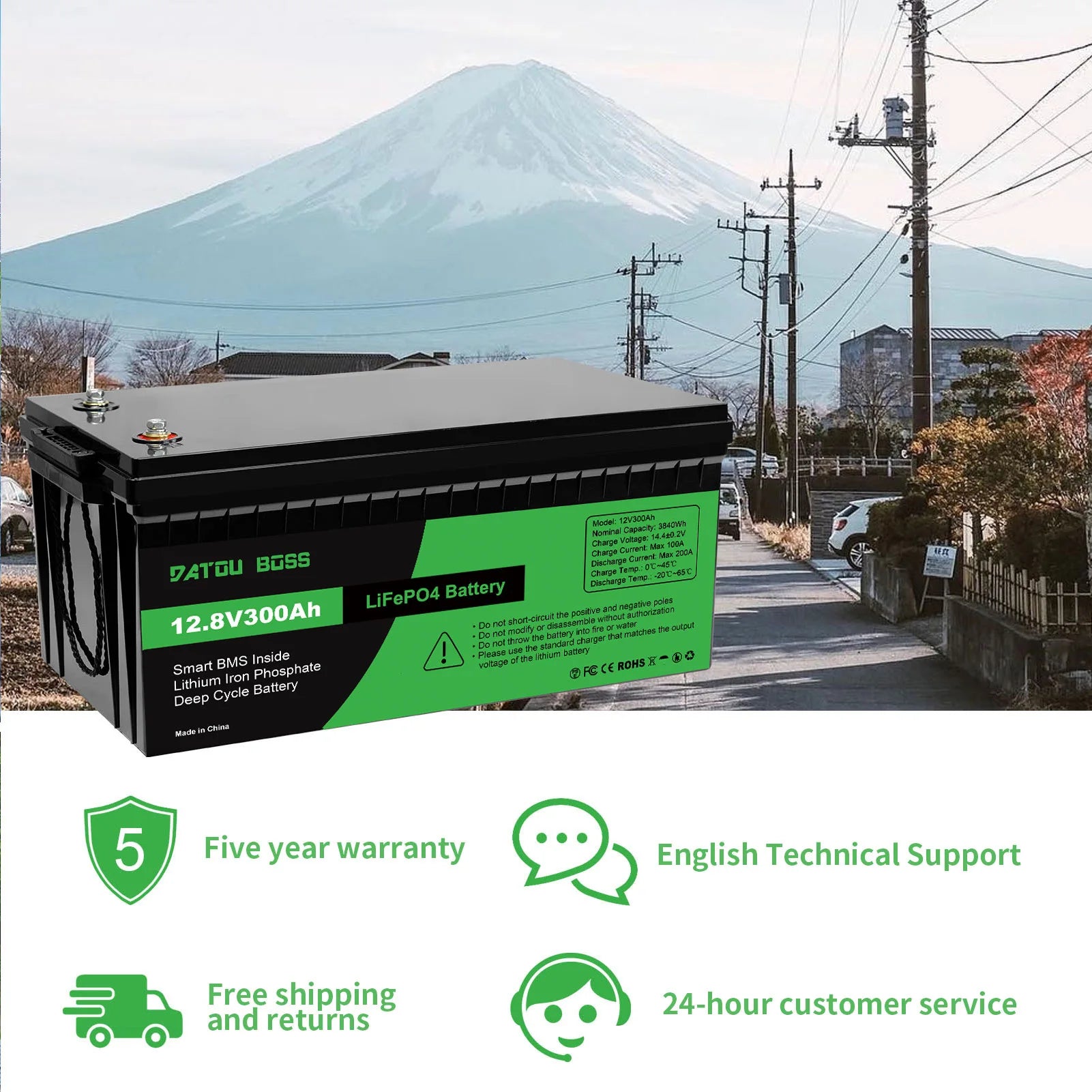 EU USA Poland Wholesale STOCK IP65 BMS Protection 12V 100Ah 200Ah 300ah LiFePO4 Battery for RV Boats Use With Fast Shipping
