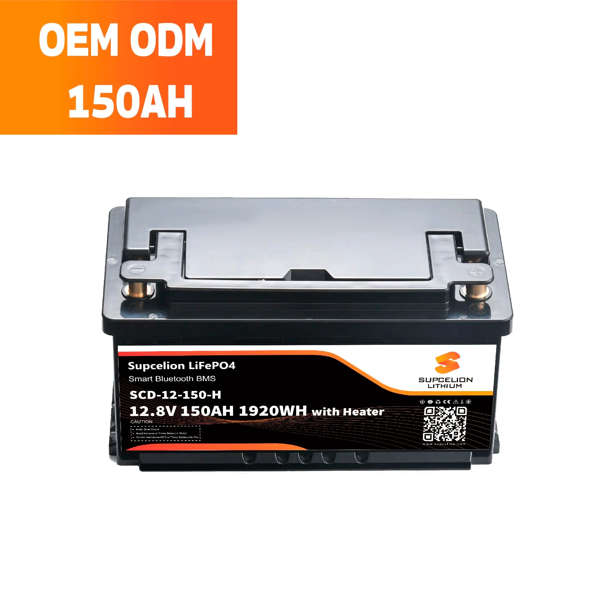 12V 150Ah Lithium Battery with Bluetooth & Smart BMS, Heated LiFePO4 Battery for Camper Van, Solar Storage France & Poland Stock PRIME RJ SOLAR PH