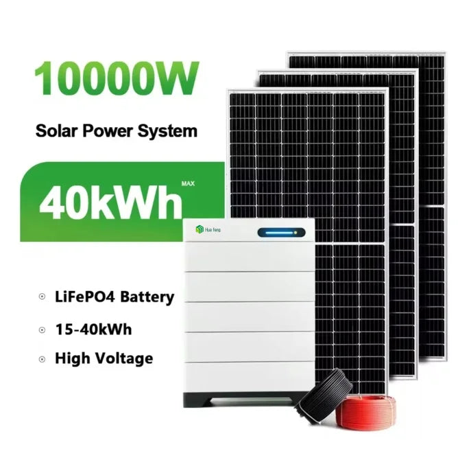 Complete 10kw Solar Power System 5kw 15kw 20kw 30kw Hybrid Solar Energy Panels System for Home