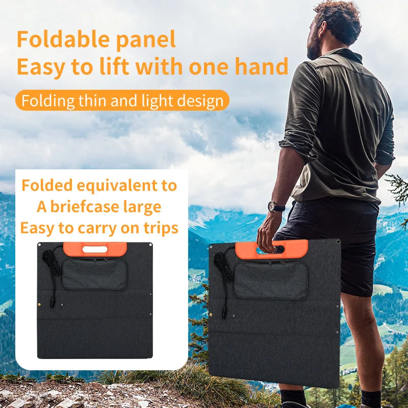 Lightweight 220W Mono Foldable Solar Panels High Efficiency Portable Solar Panel for Power Stations Battery PRIME RJ SOLAR PH