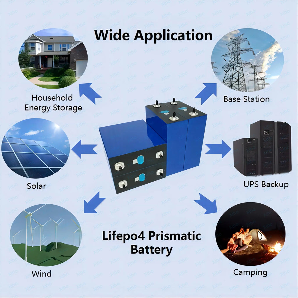 Xiho 3.2v 314ah Grade a Lifepo4 Rechargeable Battery Cells 8000 Cycles Prismatic Lithium Ion for Energy Storage