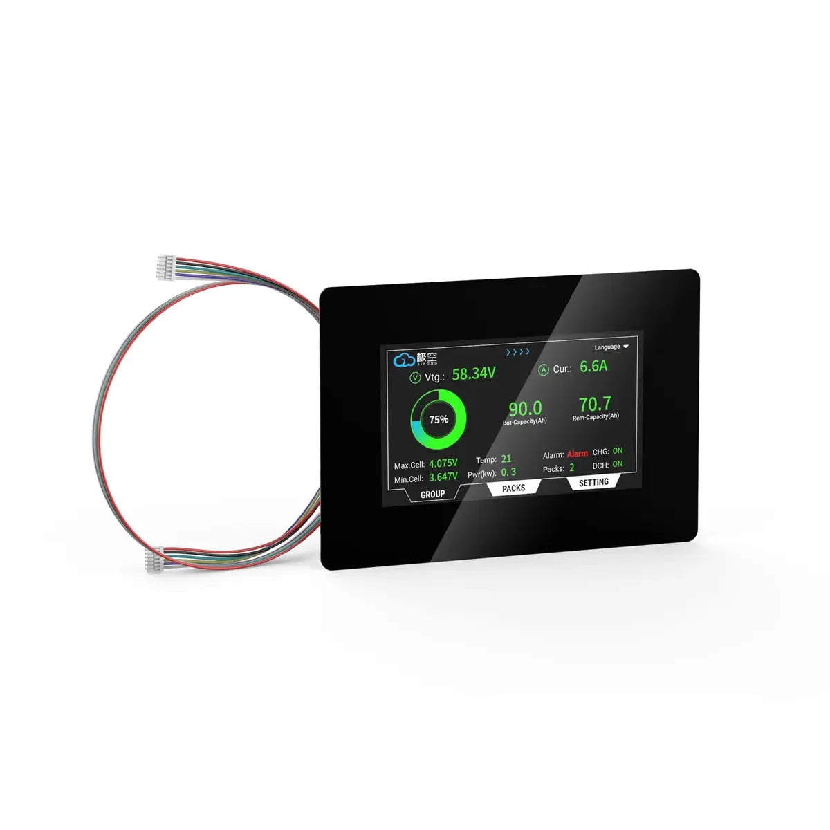 JIKONG JKBMS V19 4.3 Inch LCD Touch Screen Display BMS PCBA Accessories 200A BMS Product