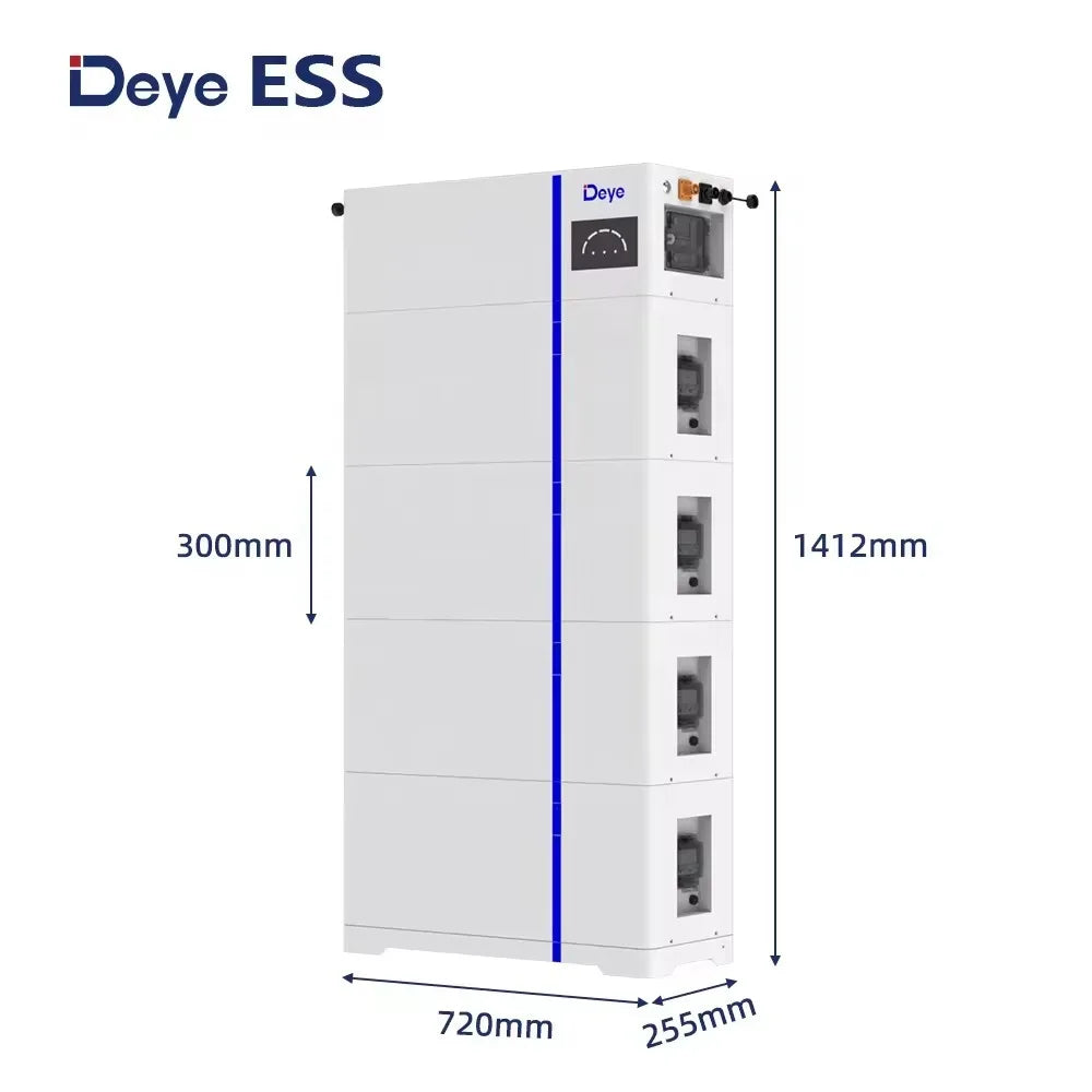 Deye AI-W5.1-B 5kWh 30kWh LiFePO4 Battery IP65 Waterproof Home Energy Storage System Solar Battery Pack 51.2V High Voltage ESS PRIME RJ SOLAR PH