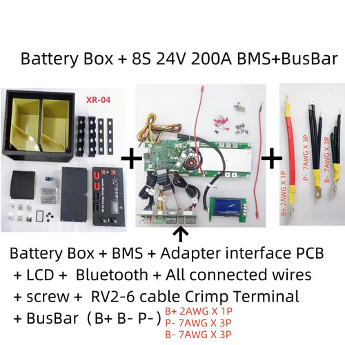 24V280AH Solar Home Energy Storage LiFePO4 Battery Bank/Case/Box DIY Kit JK BMS or 6032D BMS LCD 280AH 302AH 302AH 310AH