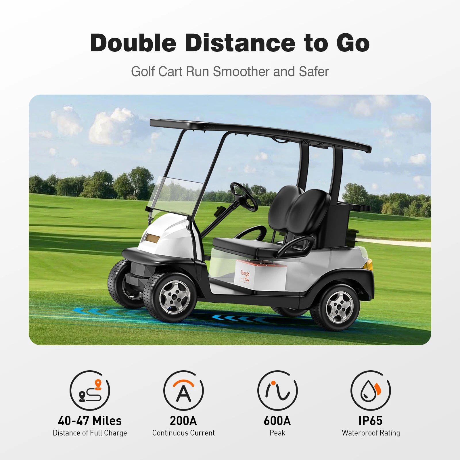 TEMGO Lifepo4 Golf Car Battery Lithium Battery 100ah 48v 72v 36v for Electric Vehicle PRIME RJ SOLAR PH