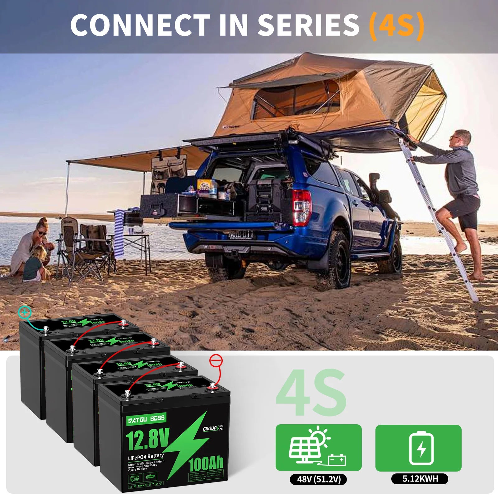 12V 100AH LiFePO4 Lithium Ion Batteries Germany EU WAREHOUSE 100A BMS Suitable for Camping, RV,home Solar Energy System PRIME RJ SOLAR PH