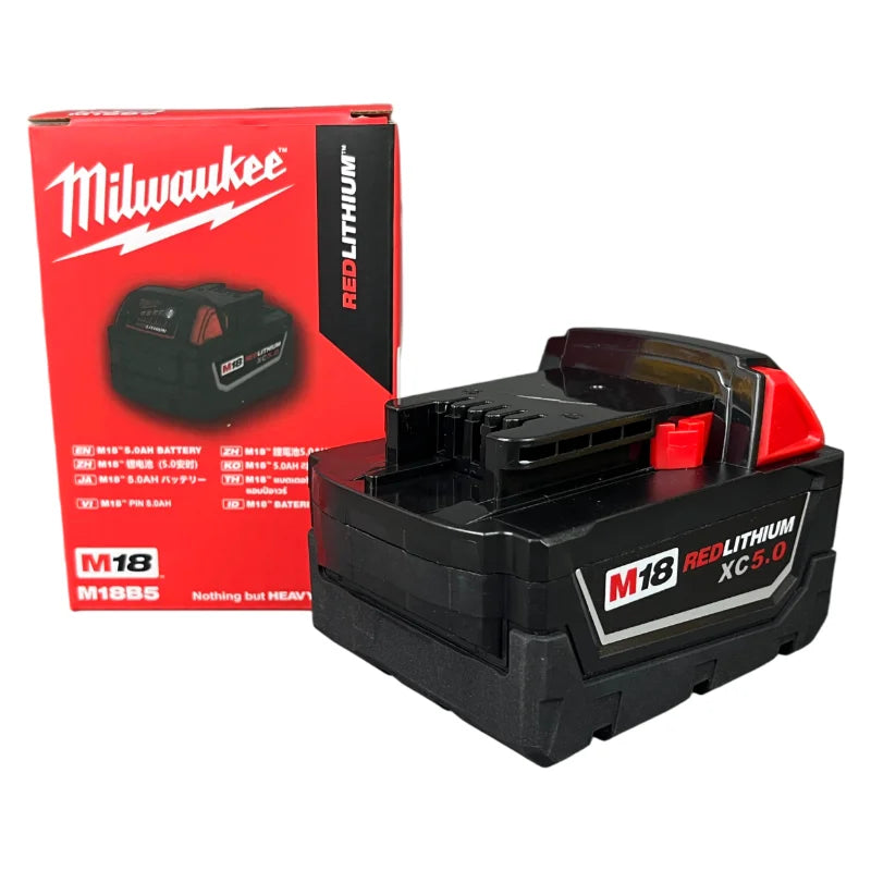 Milwau Genuine Replacement XC 5.0Ah Battery Compatible with Milwaukee Series Tools, Angle Grinders, Impact Wrenches
