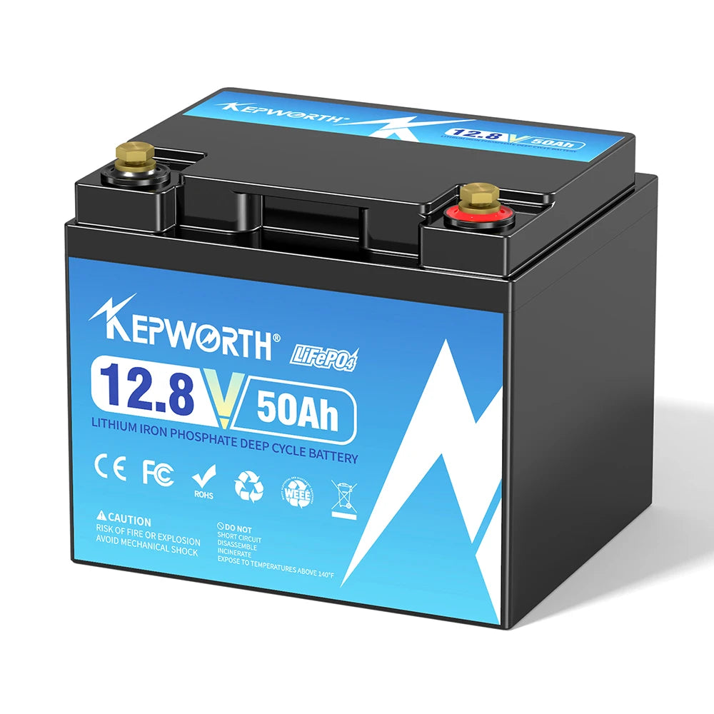 Kepworth 12.8V 50Ah Solar Energy Storage Lifepo4 Battery With BMS 12v 50Ah Lifepo4 Battery Pack for Scooters PRIME RJ SOLAR PH