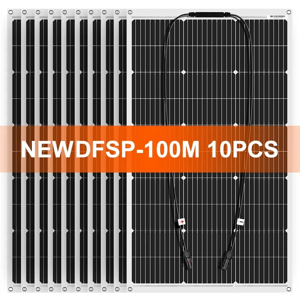 Dokio Flexible  Solar Blanket 100W  200w 400w 600w 800W 1000W Solar Panel Kit for RV/Boat/Home System
