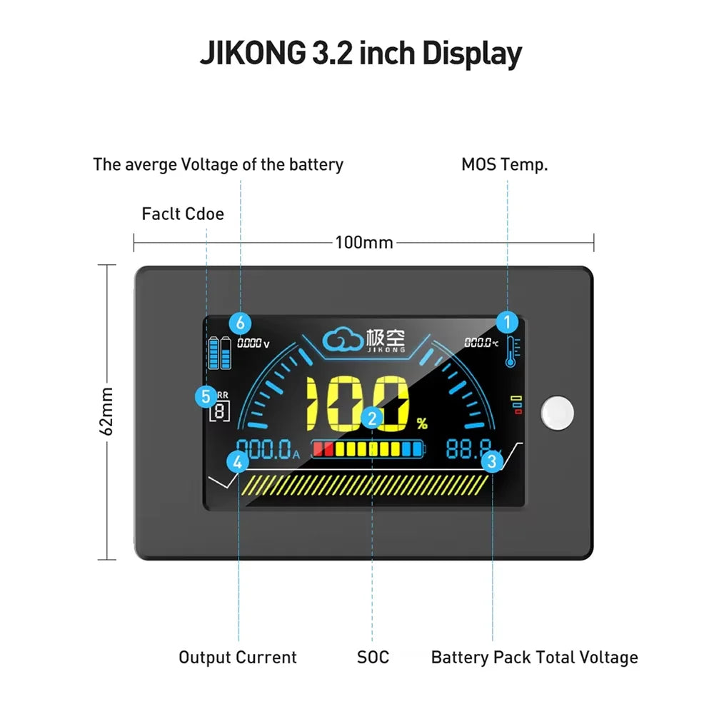 JIKONG Intelligent 3.2-inch Display Compatible With 3.0-inch Displays Supports All Models