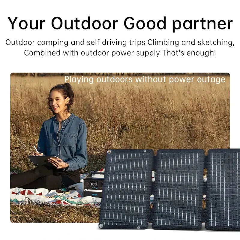 Mono Foldable Solar Panel Charger 30W 60W 100W Folding Solar Module for Mobile Phone/Camping/Outdoor PRIME RJ SOLAR PH