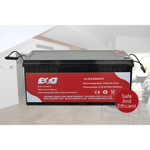 12V 200Ah LiFePO4 Battery in ABS Case Perfect Lead-Acid Upgrade for Solar Power Systems and Energy Storage