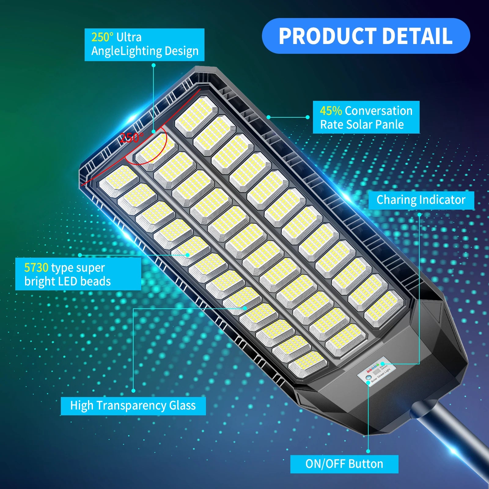 Solar LED Street Light High Bright US Warehouse Fast Delivery for Distribution With Motion Sensor Remote Control 3 Year Warranty PRIME RJ SOLAR PH