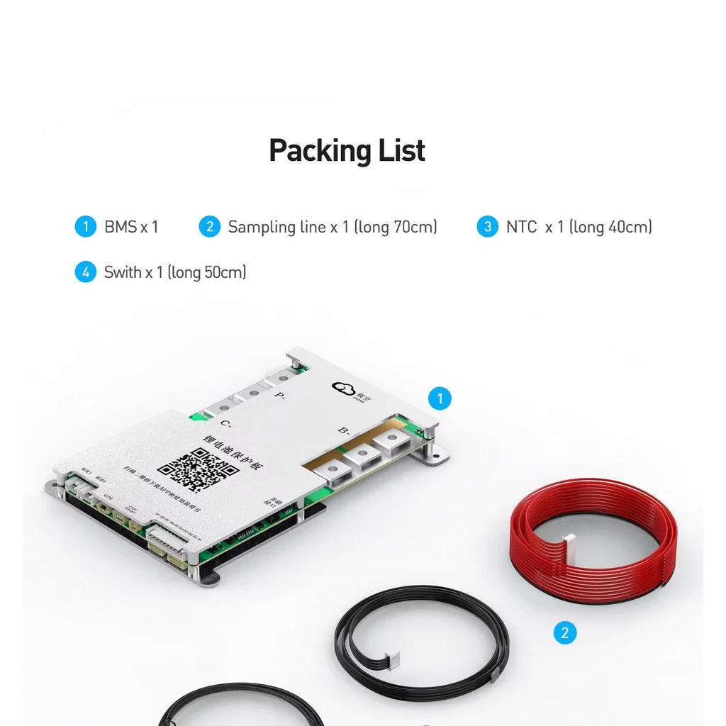 JK BMS BD4A20S4P 0.4A Active Balance Function Lifepo4 Battery DIY 12V 24V 280Ah Aluminum PCB Board Battery Pack