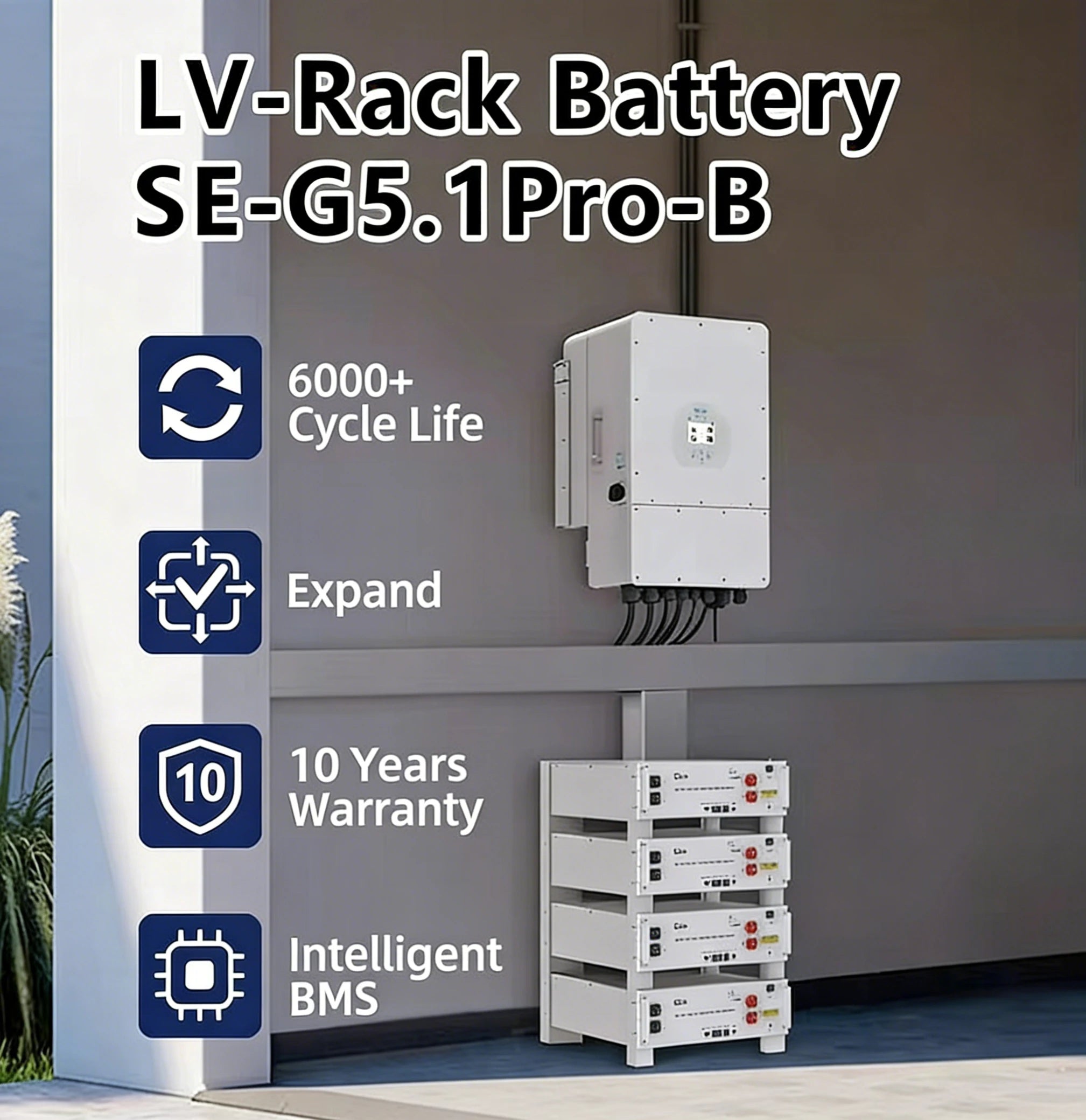 Deye SE-G5.1 Pro-B 51.2V LiFePO4 Battery Pack 10kWh 20kWh 500AH High Voltage Solar Energy Storage System in Stock PRIME RJ SOLAR PH