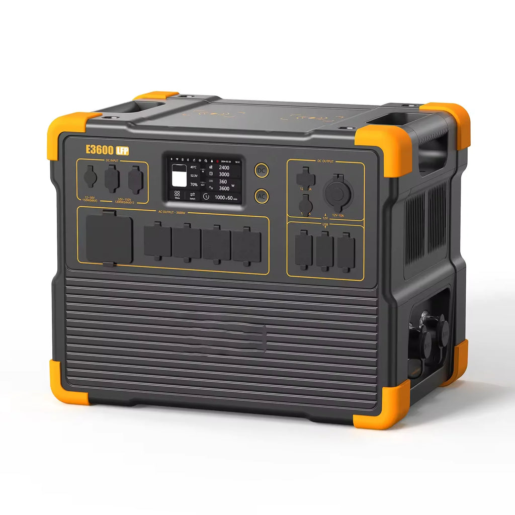 E3600LFP 3600W Portable Solar Generator 3072wh Solar Big Power Station with 120V 240V Split Phase Bonding for Home Storage PRIME RJ SOLAR PH