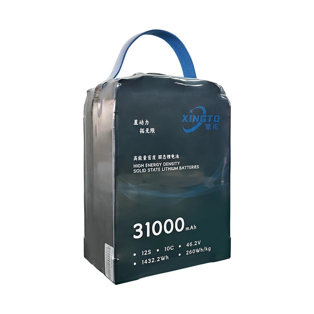 Best Selling XINGTO 12S 31Ah 46.2V 260Wh/kg 10C High Voltage Solid Sate Lithium Ion Battery for Drone/UAV/Aircraft/Flight