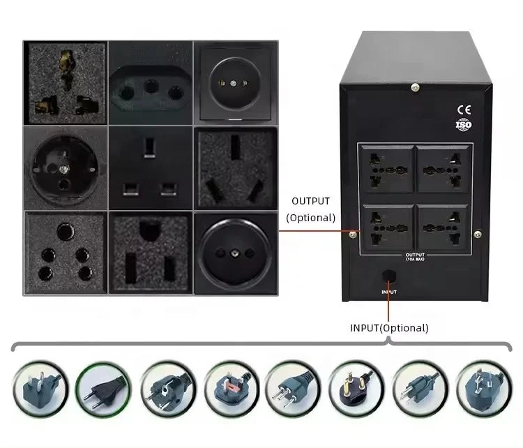 Single Phase  220V 500VA 300W UPS Battery Uninterruptible Power Supply Mini 500VA Computer Backup Offline UPS