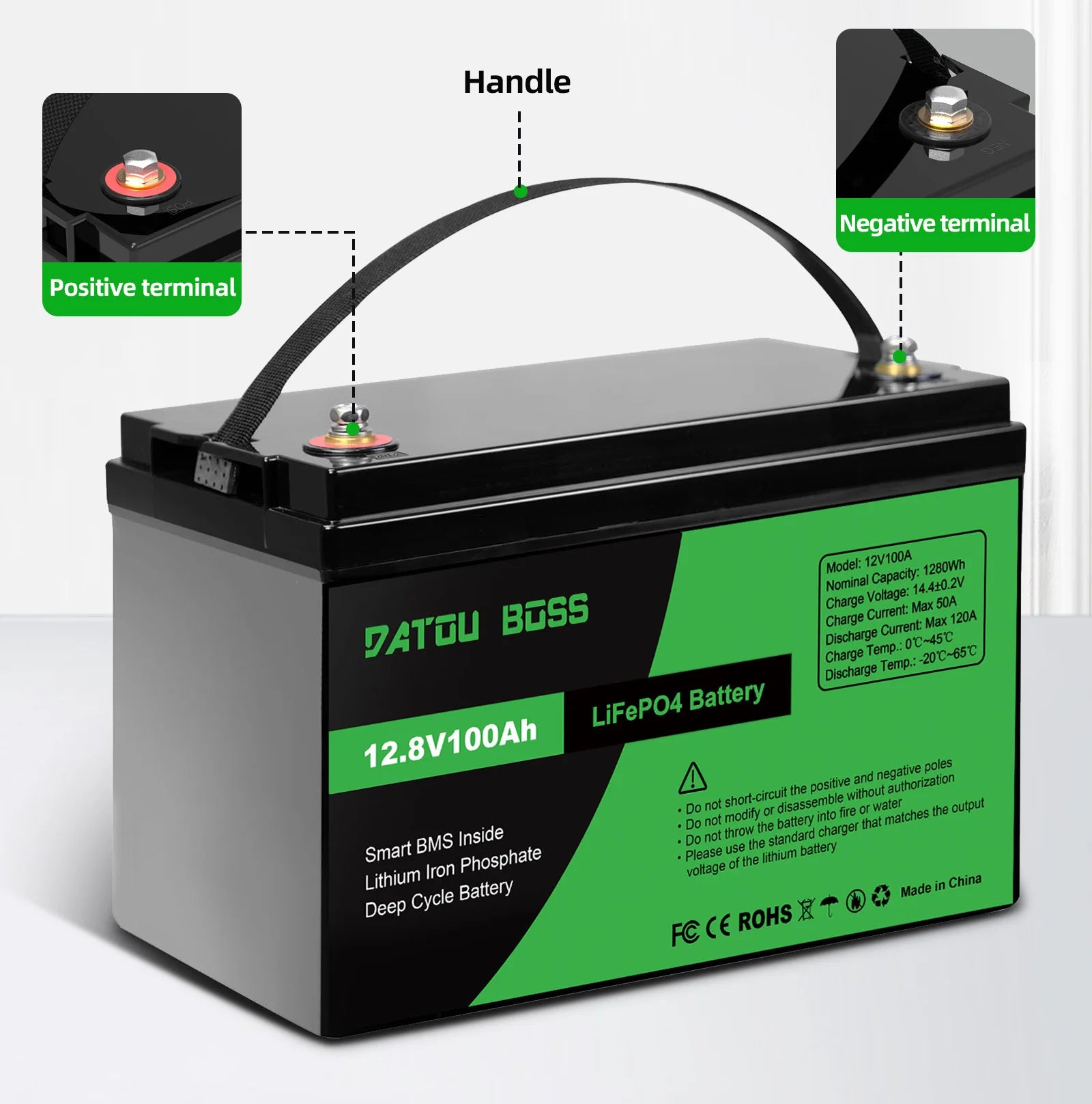 12V 100AH LiFePO4 Lithium Ion Batteries Germany EU WAREHOUSE 100A BMS Suitable for Camping, RV,home Solar Energy System PRIME RJ SOLAR PH