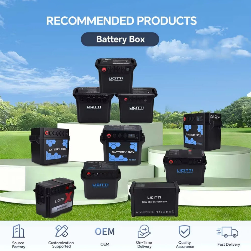 Instrument Cover Lithium Battery Box Rack Ac Dc  Power Station Agm IP55 LiFePo4 Batterie Empty Hot Sale Marine