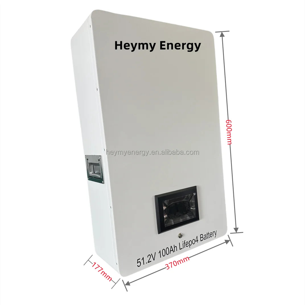 Heymy Energy 51.2v 100ah Lifepo4 Battery case DIY Wall Mount 5kwh Lithium Solar Energy Storage Battery 48v 100ah Box Kit