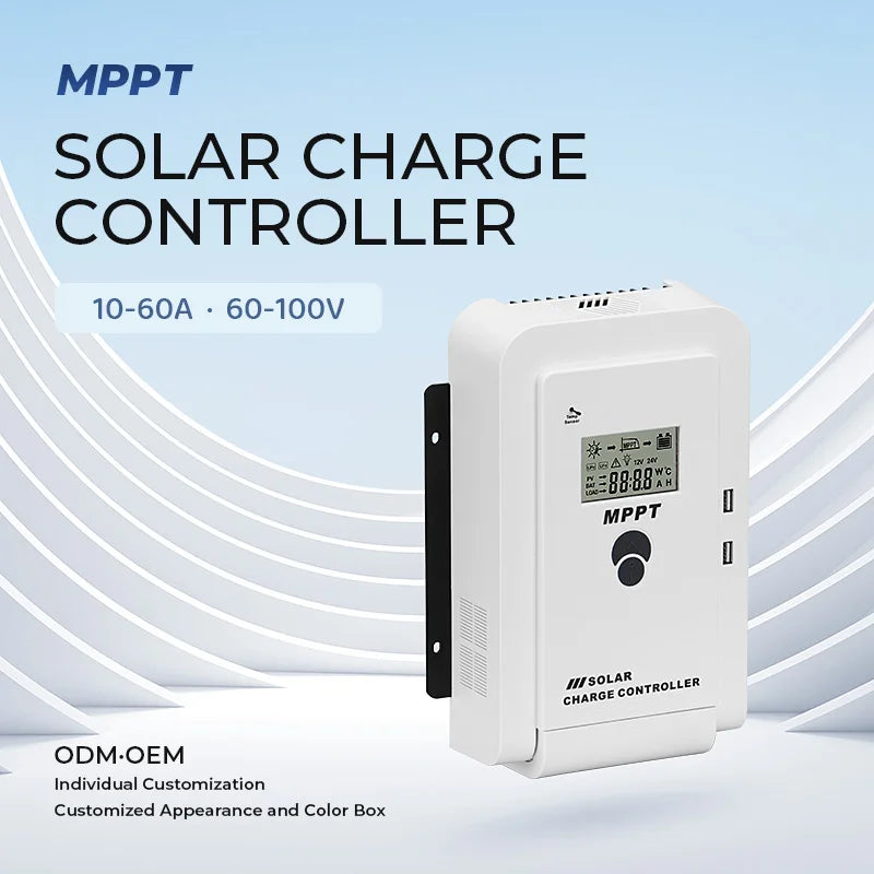 MPPT Solar Charge Controller 40A LCD Display PV Solar Regulator 12V 24V Auto Controller Dual USB Solar Panel Durable MPQ4024