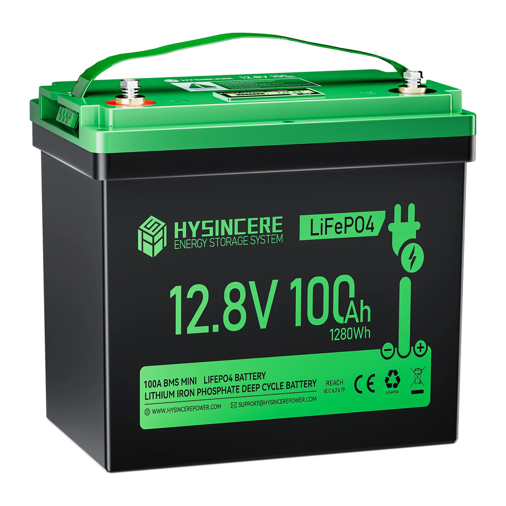 12.8V 100Ah Mini Battery Pack 6000 Cycles for RV, Trolling Motor, Yacht, Camping