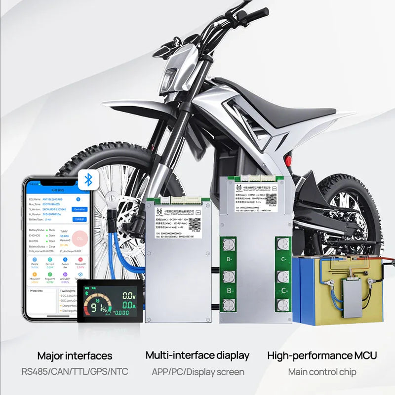 Ant Smart Bms 10-24s 50a 120a 220a  Support Li-ion LiFePo4 LTO Battery  Equalizing Function 24s 72v Bms 24s Ant Bms