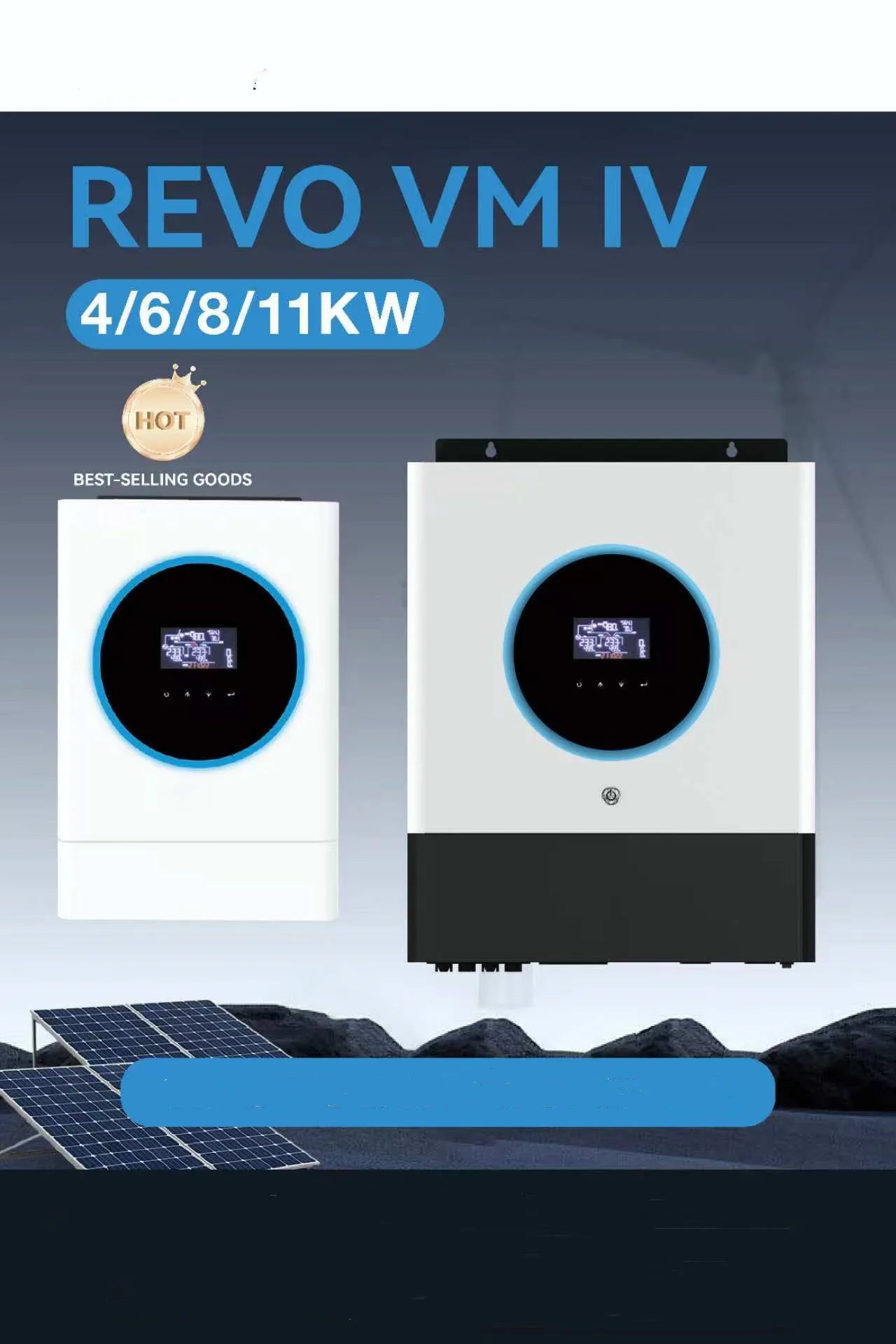 Voltronic Axpert Max 11kw 48V Two Charger 150A PV Input 500vdc Dual Output 11000w Hybrid Solar Inverter 10KW for Home