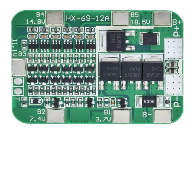 BMS protection Board - 6 Series 12A Current - 18650 Lithium Battery protection Board - Electric Tool Solar Panel