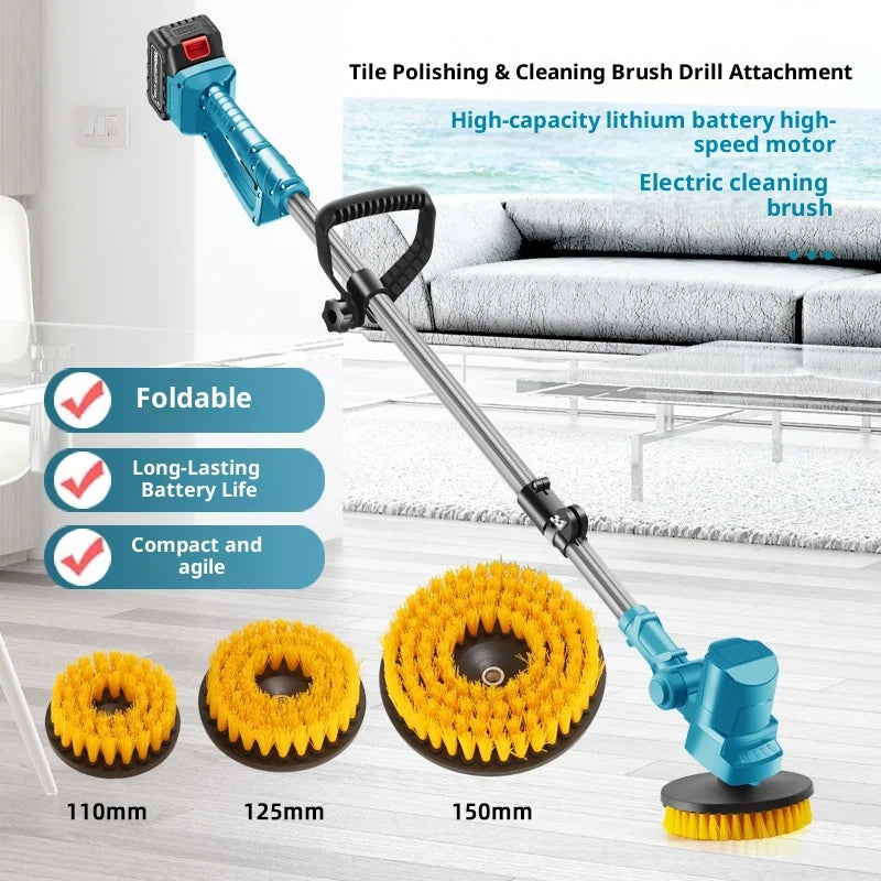 Cisivis S-5. Professional Industrial Grade Multi-in-One Retractable Electric Cleaning Brush 21V 50/60Hz 1 Year Warranty Bathroom PRIME RJ SOLAR PH