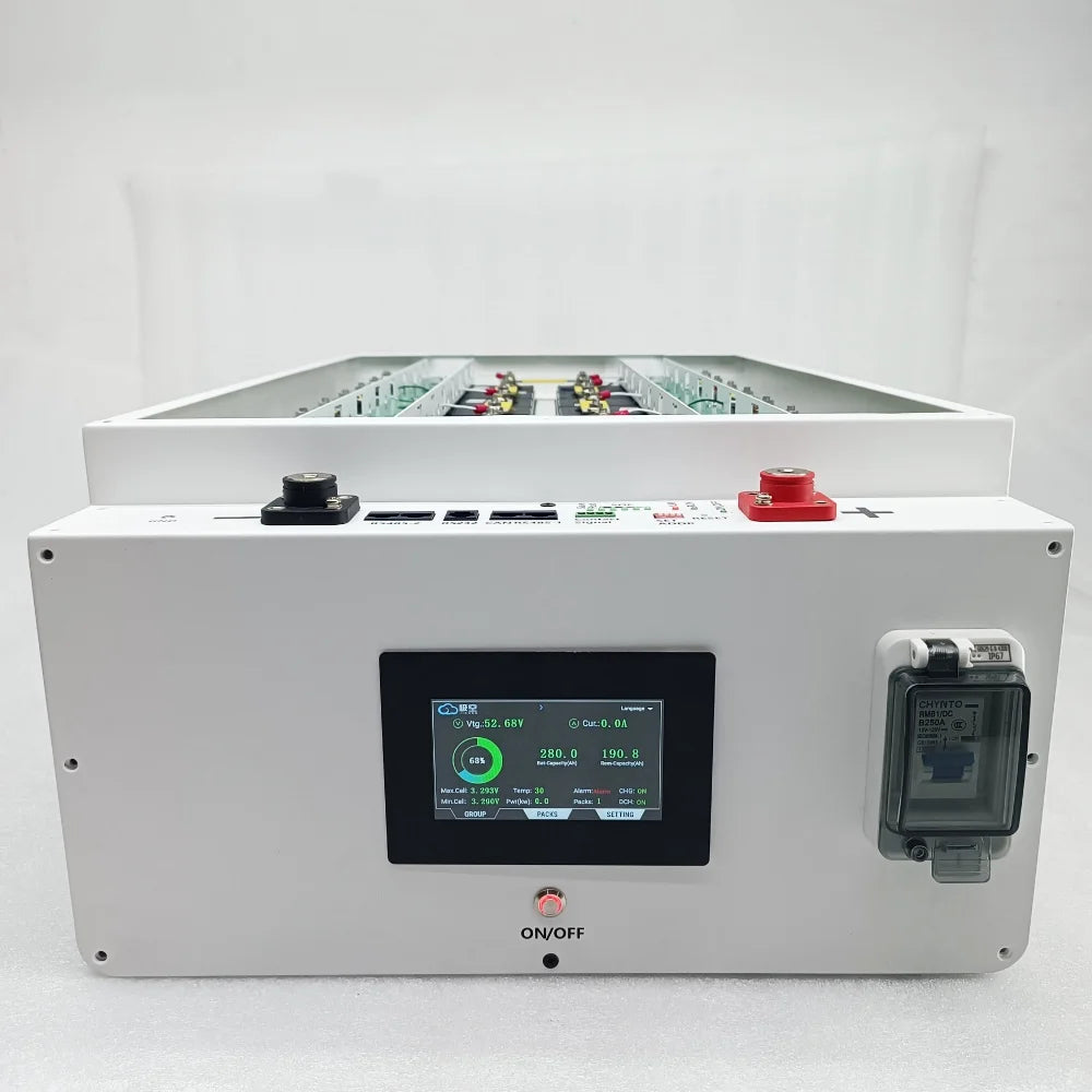 JK Inverter BMS V19 4.3 LCD XR12 48V 280AH 15KW Solar Home Energy Storage LiFePO4 Battery Case  DIY Kit for  280AH 314AH PRIME RJ SOLAR PH