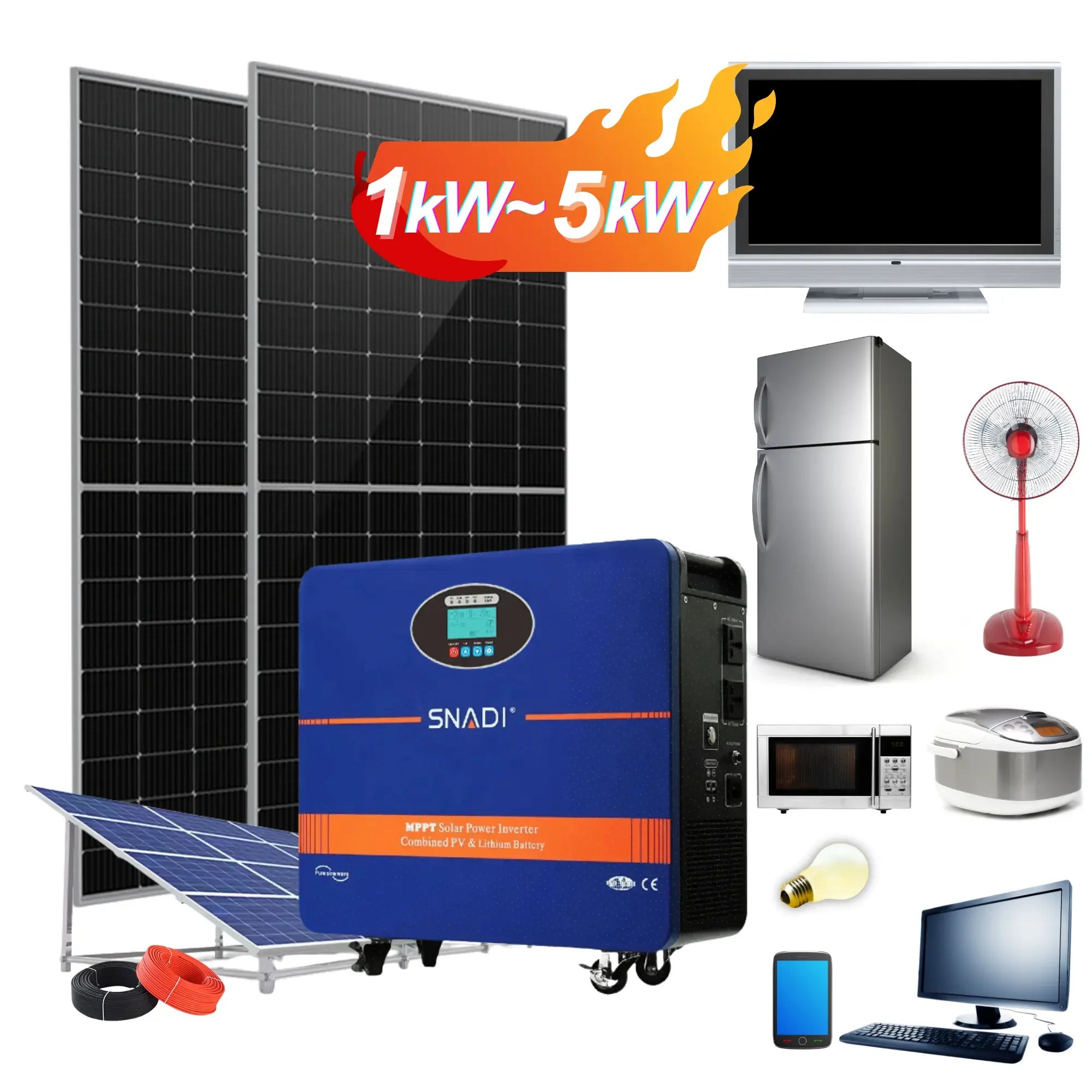 2200W 2.56KWh Lithium Camping Power Station 25.6v  DC to AC Backup Portable Solar Power System PRIME RJ SOLAR PH