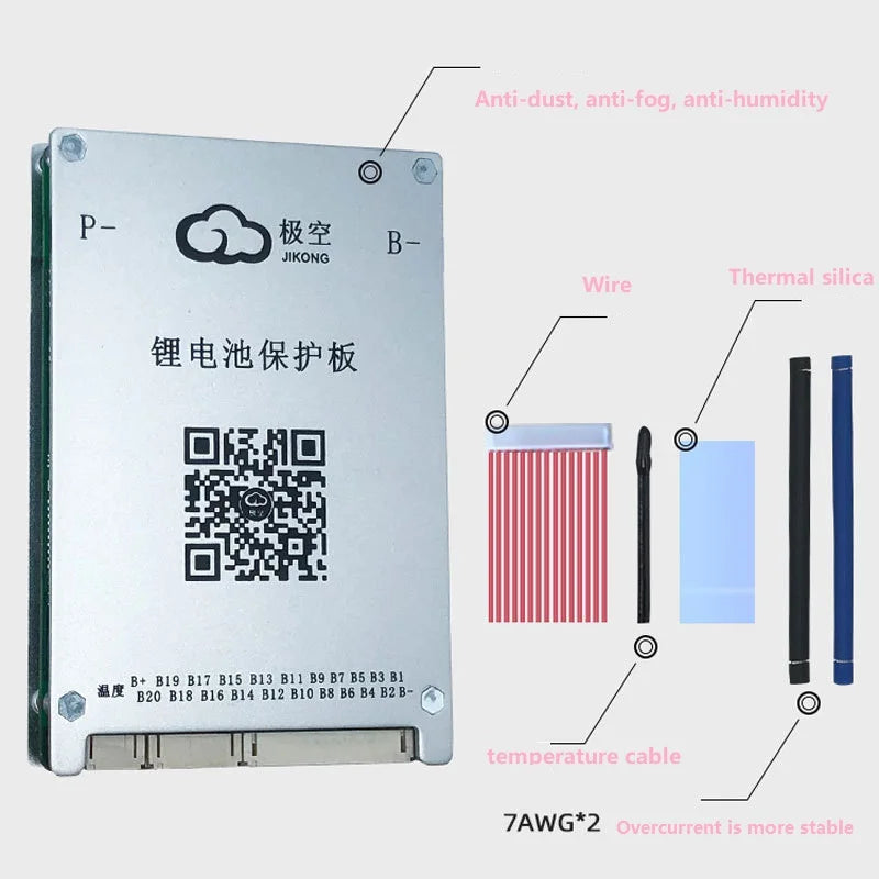 DDP JK-B2A8S20P Jikong Jk Bms 4s 7S 8S 24V 200A BMS 1A 2A Active Balance  BT Module Jk Bms B2a8s20p