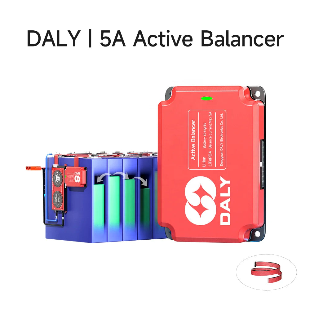 Daly Li-ion LifePO4 Lithium LFP Battery Tourist Car Energy Storage Cabinet System 3S 4S 12V 8S 24V 16S 48V 5A Active Balancer