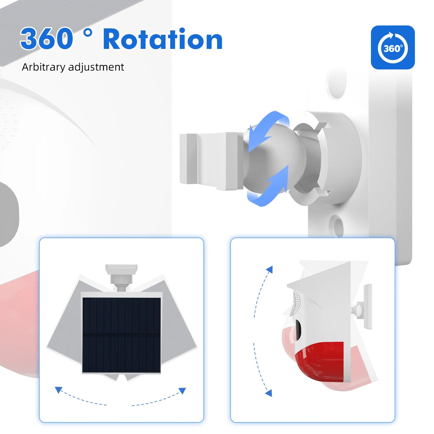 Solar Powered Tuya Wifi Outdoor PIR Motion Sensor Alarm With Sound and Light