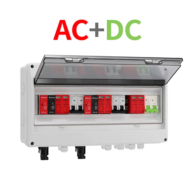 XIONGISOLAR IP65 1/2/3/4/5 Strings Array DC Solar PV Combiner Box for Solar Panel Solar System