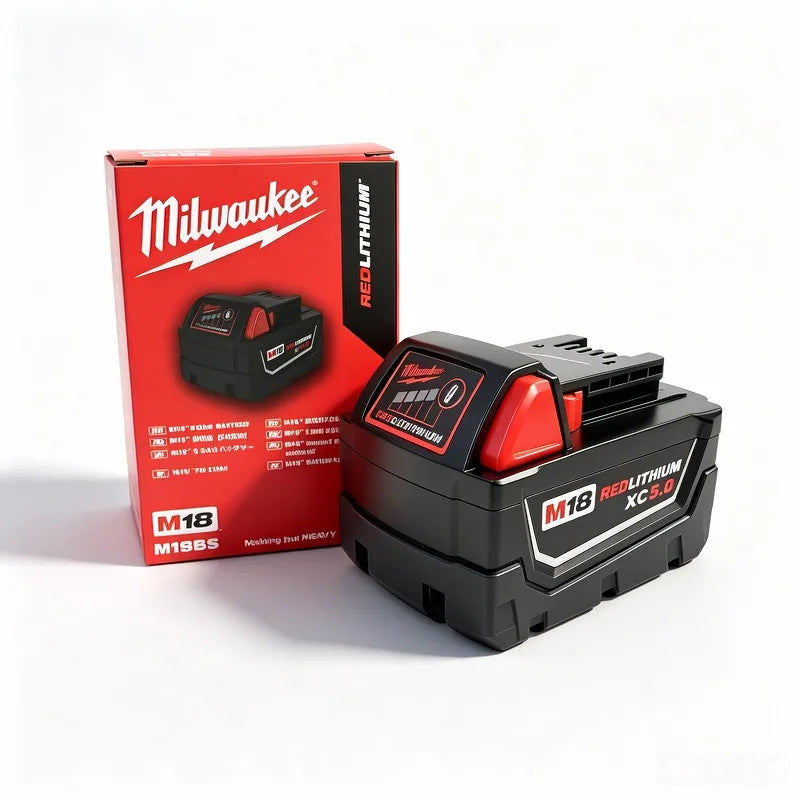 Milwau Genuine Replacement XC 5.0Ah Battery Compatible with Milwaukee Series Tools, Angle Grinders, Impact Wrenches