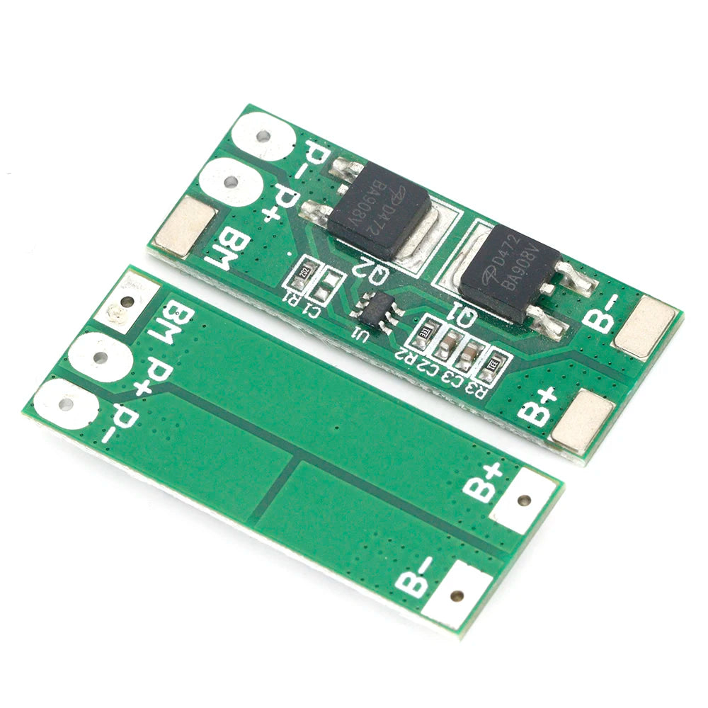BMS 2S 6.4V 10A Lifepo4 Battery Protection Board Charging PCB PCM LED Light Short Circuit Delay Self Recovery for Power