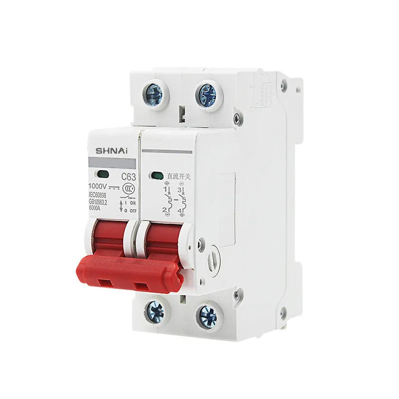 2P DC 1000V Solar Mini Circuit Breaker 6A/10A/16A/20A/25A/32A/40A/50A/63A DC MCB for PV System PRIME RJ SOLAR PH
